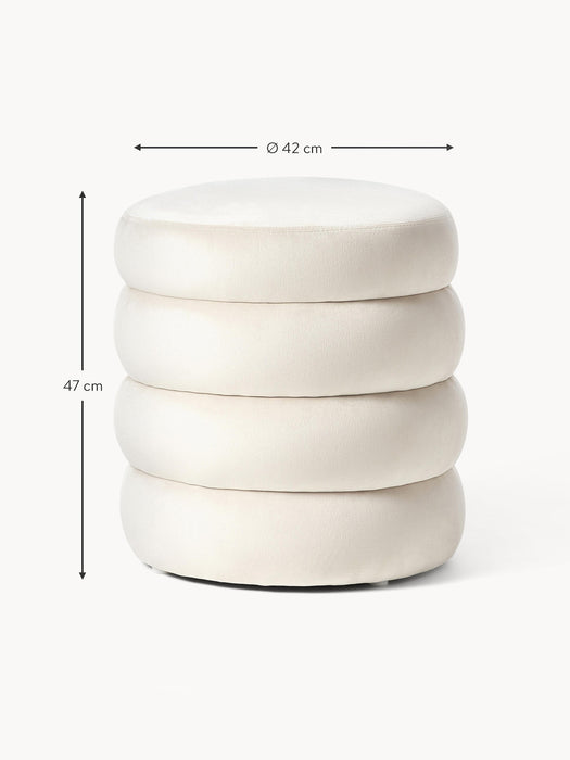 Velvet Pouffe Alto