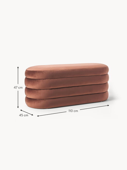 Velvet Upholstered Bench Alto