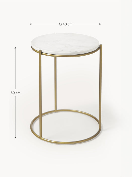 Round Marble Side Table Ella