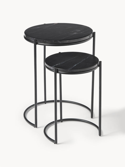 Ella Marble Side Tables, Set of 2