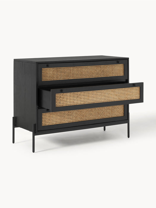 Chest of Drawers Vienna with Viennese Wickerwork