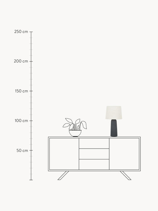 Large Table Lamp Kaya with Concrete Base