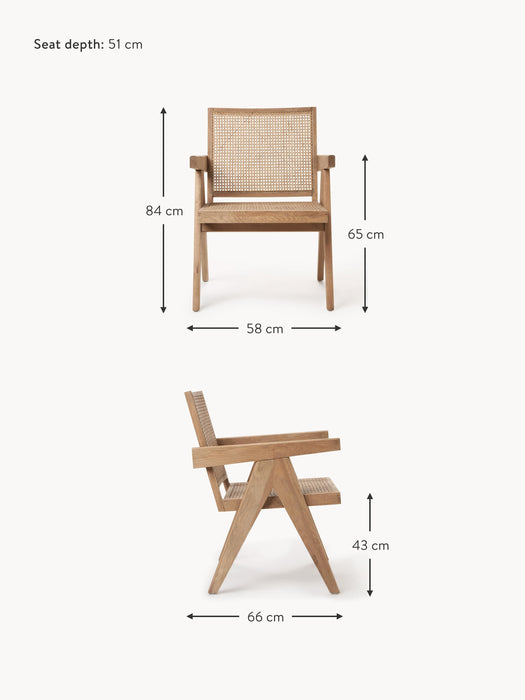 Armchair Sissi with Viennese Wickerwork