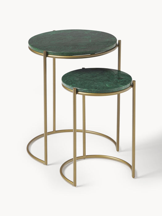 Ella Marble Side Tables, Set of 2
