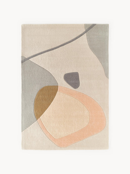 Hand-Tufted Wool Rug Luke with Abstract Pattern