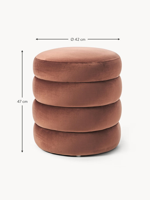 Velvet Pouffe Alto