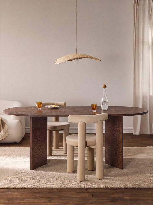 Toni Oval Wooden Dining Table, in various sizes