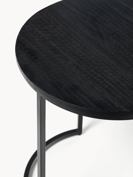 Andrew Mango Wood Side Tables, Set of 2