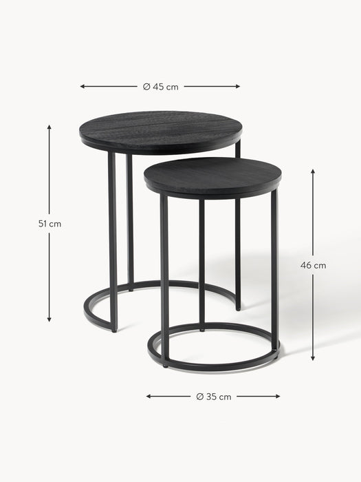 Mango Wood Side Tables Andrew Set of 2