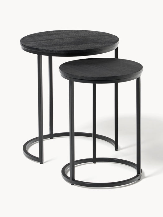 Andrew Mango Wood Side Tables, Set of 2