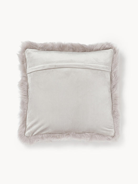 Mathilde Fluffy Faux-Fur Cushion Cover, Smooth