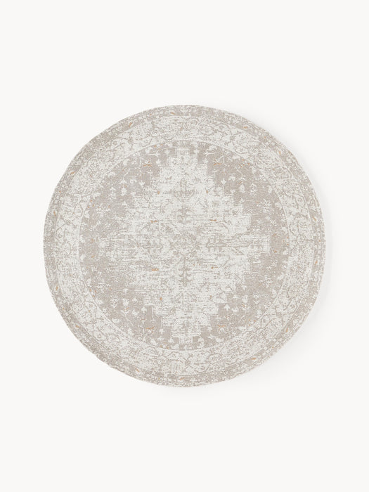 Round Hand-Woven Chenille Rug Neapel