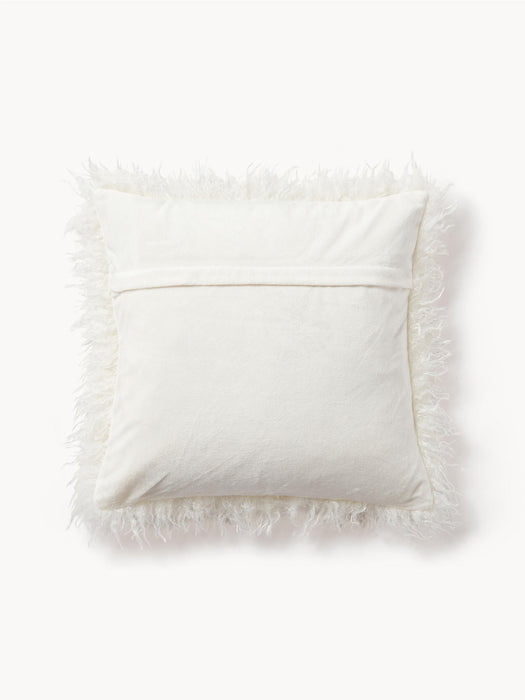 Morten Fluffy Faux-Fur Cushion Cover, Curled