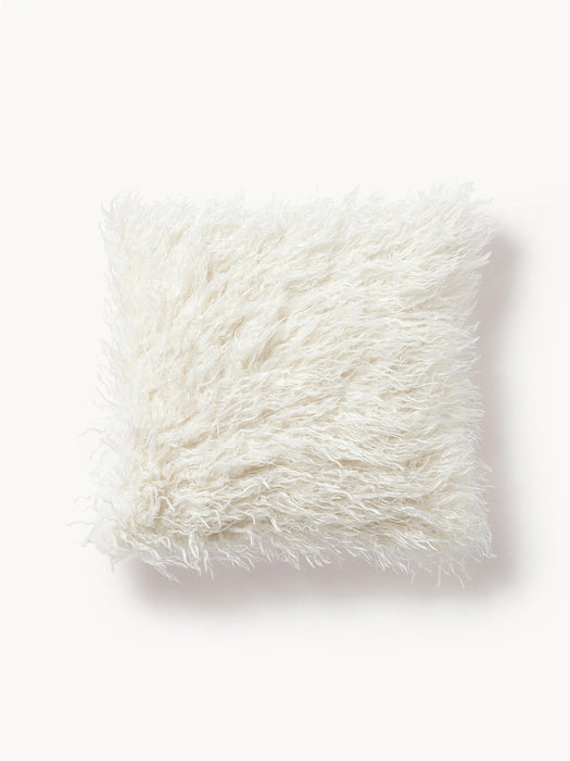 Morten Fluffy Faux-Fur Cushion Cover, Curled