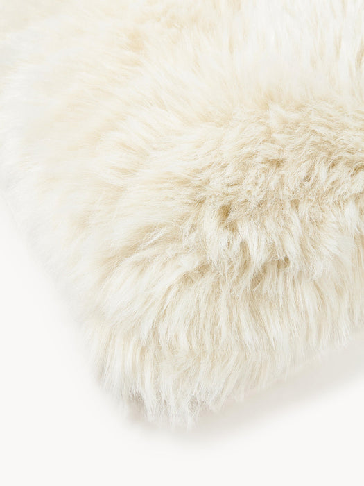 Mathilde Fluffy Faux-Fur Cushion Cover, Smooth