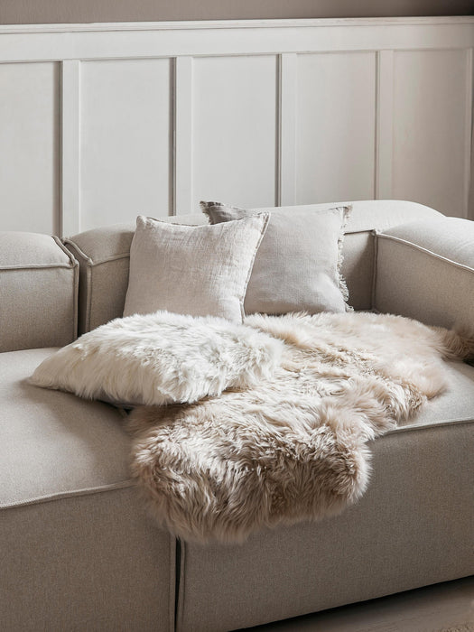 Mathilde Fluffy Faux-Fur Cushion Cover, Smooth