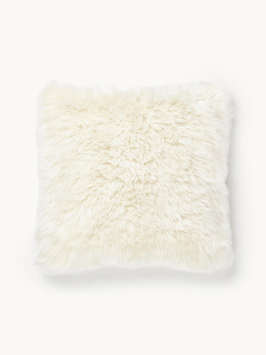 Mathilde Fluffy Faux-Fur Cushion Cover, Smooth