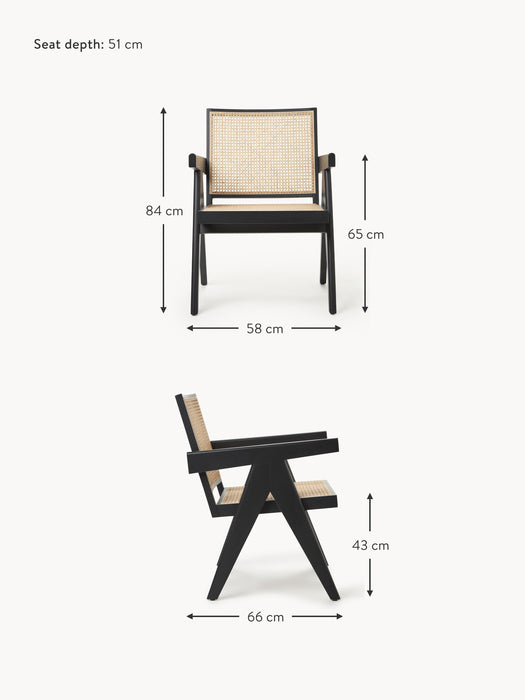 Armchair Sissi with Viennese Wickerwork