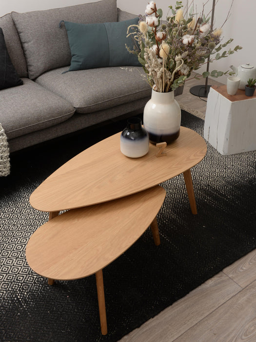 Wooden Coffee Tables Bloom Set of 2