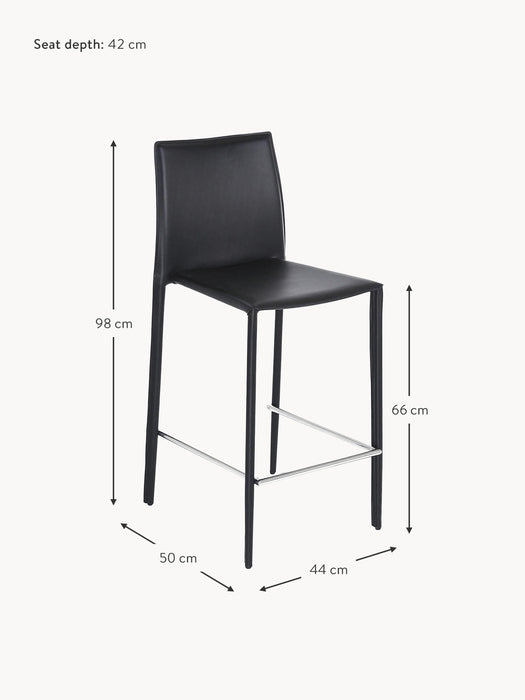 Leather Counter Chairs Bor alys Set of 2