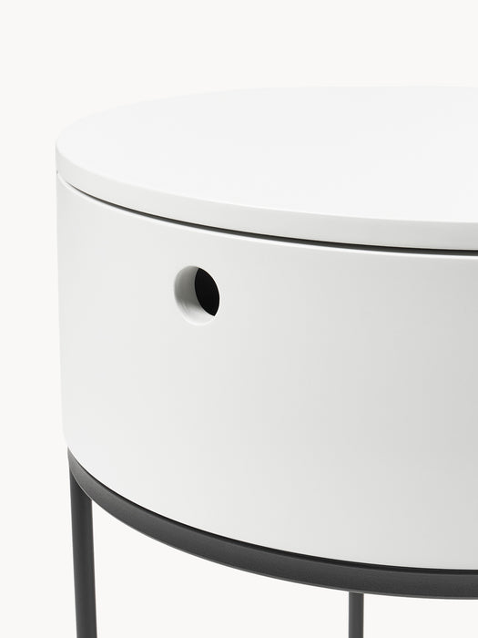 Round Bedside Table Polo with Drawer
