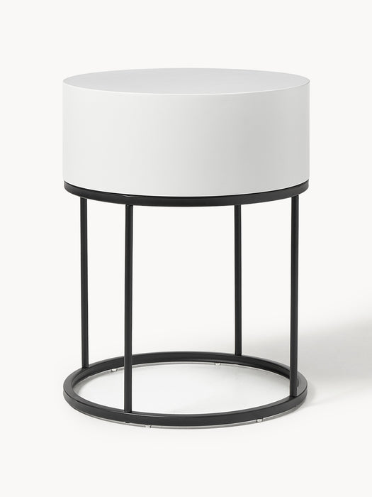 Round Bedside Table Polo with Drawer