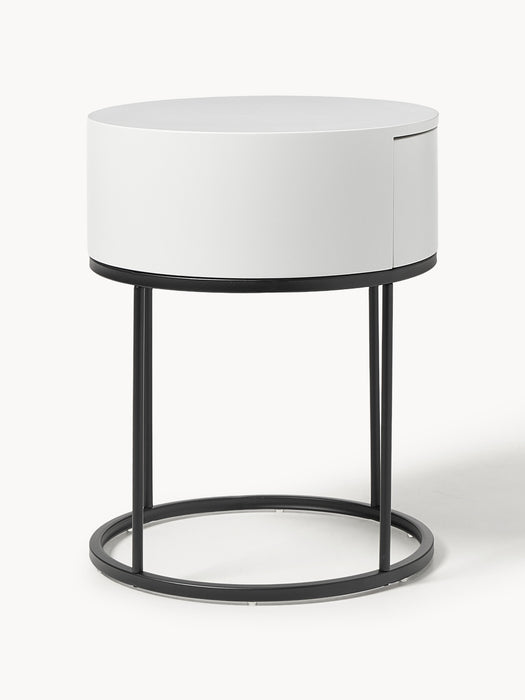 Round Bedside Table Polo with Drawer