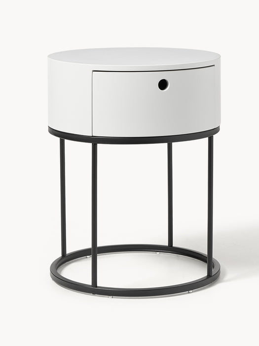 Round Bedside Table Polo with Drawer