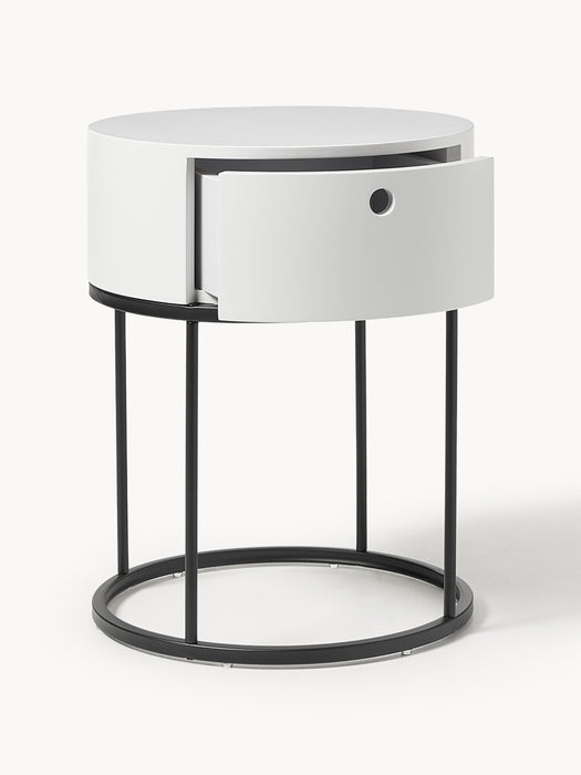 Round Bedside Table Polo with Drawer
