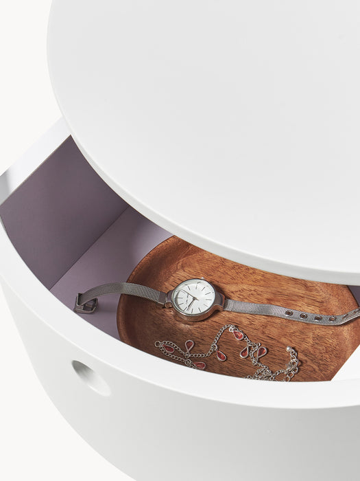 Round Bedside Table Polo with Drawer