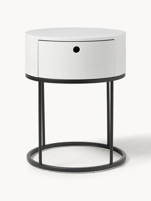 Round Bedside Table Polo with Drawer