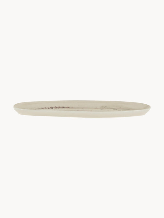 Handmade Serving Plate Bea with Grass Motif