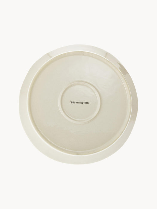 Handmade Serving Plate Bea with Grass Motif