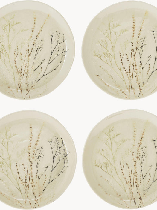Handmade Serving Plate Bea with Grass Motif
