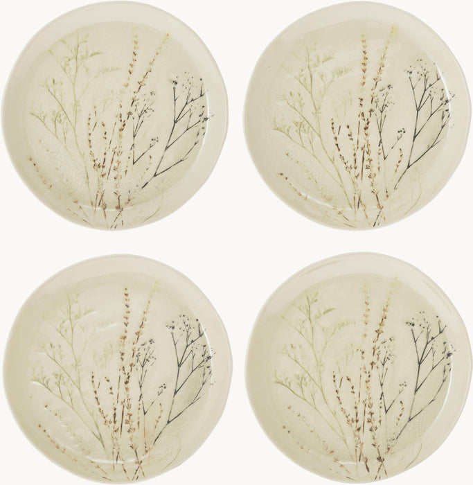 Handmade Serving Plate Bea with Grass Motif