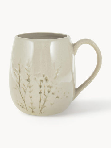 Handmade Mug Bea with Grass Motif