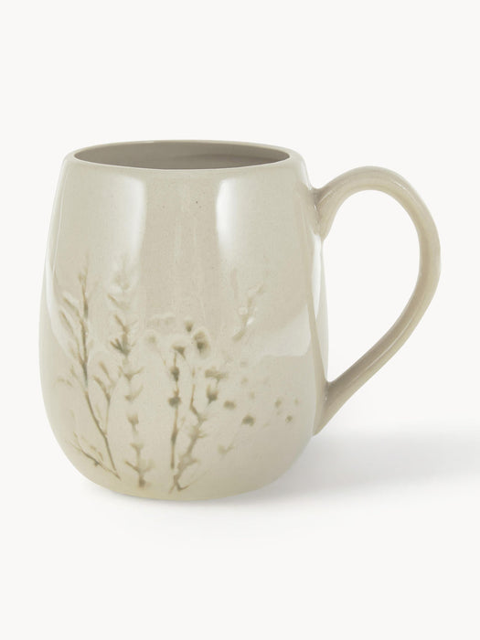 Handmade Mug Bea with Grass Motif