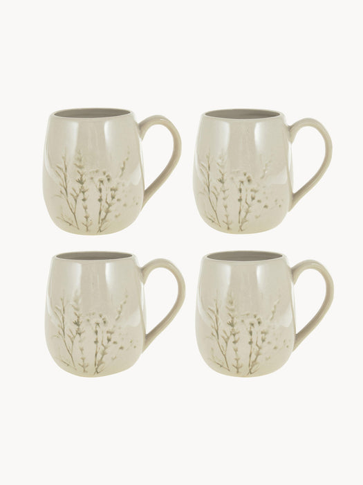Handmade Mug Bea with Grass Motif