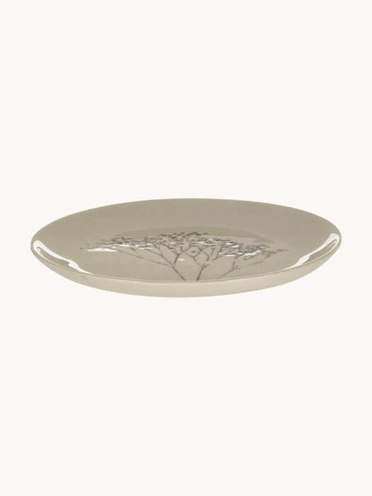 Handmade Breakfast Plate Bea with Grass Motif