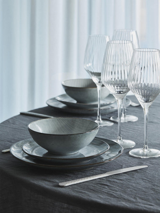 Handmade Tableware Set Nordic Sea 4 People Set of 12