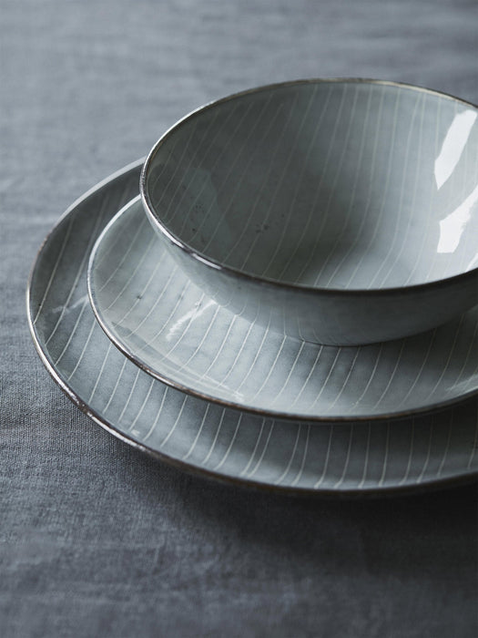 Handmade Tableware Set Nordic Sea 4 People Set of 12