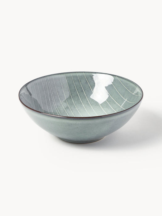 Handmade Tableware Set Nordic Sea, 4 People, Set of 12