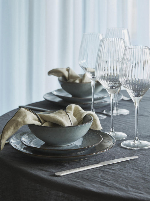 Handmade Tableware Set Nordic Sea, 4 People, Set of 12