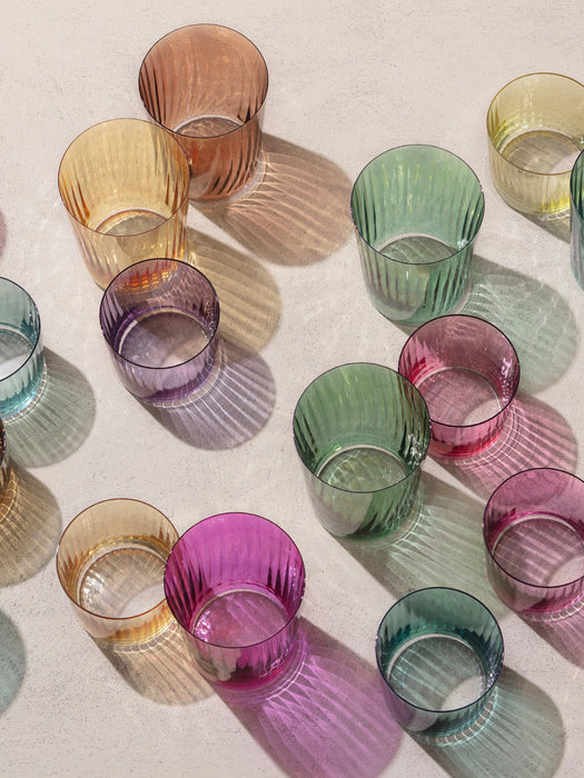 Hand-Painted Tumblers Gems Set of 4