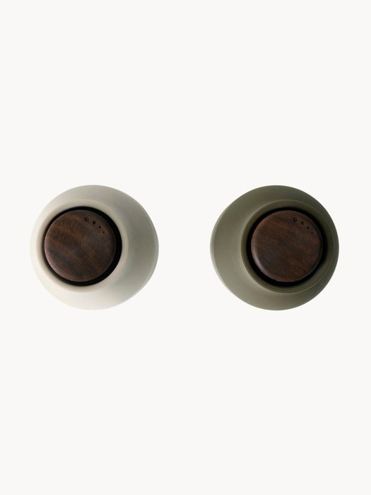 Salt and Pepper Mills Bottle Grinder with Walnut Wood Lids Set of 2