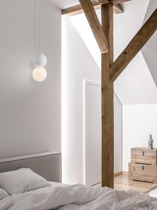 Small Glass and Concrete Pendant Light Zero
