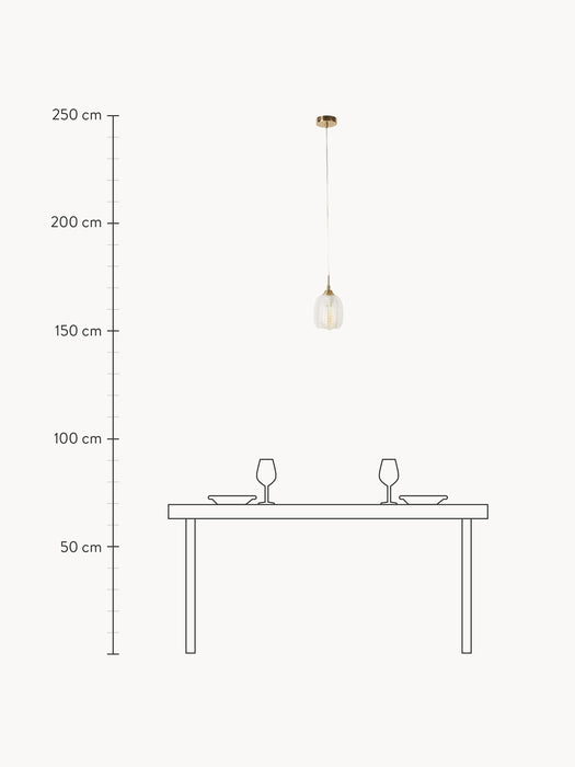 Small Sateen Glass Pendant Light Vario