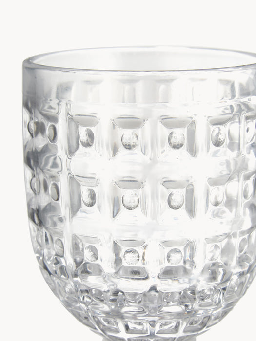 Wine Glasses Geometrie with Embossed Pattern Set of 6
