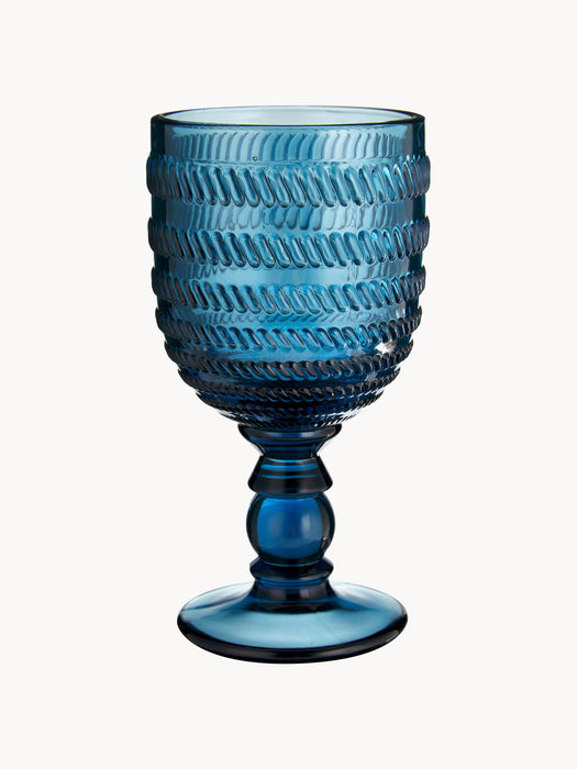 Wine Glasses Geometrie with Embossed Pattern Set of 6