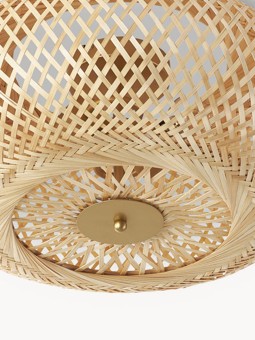 Evelyn Bamboo Design Ceiling Lamp, Untreated
